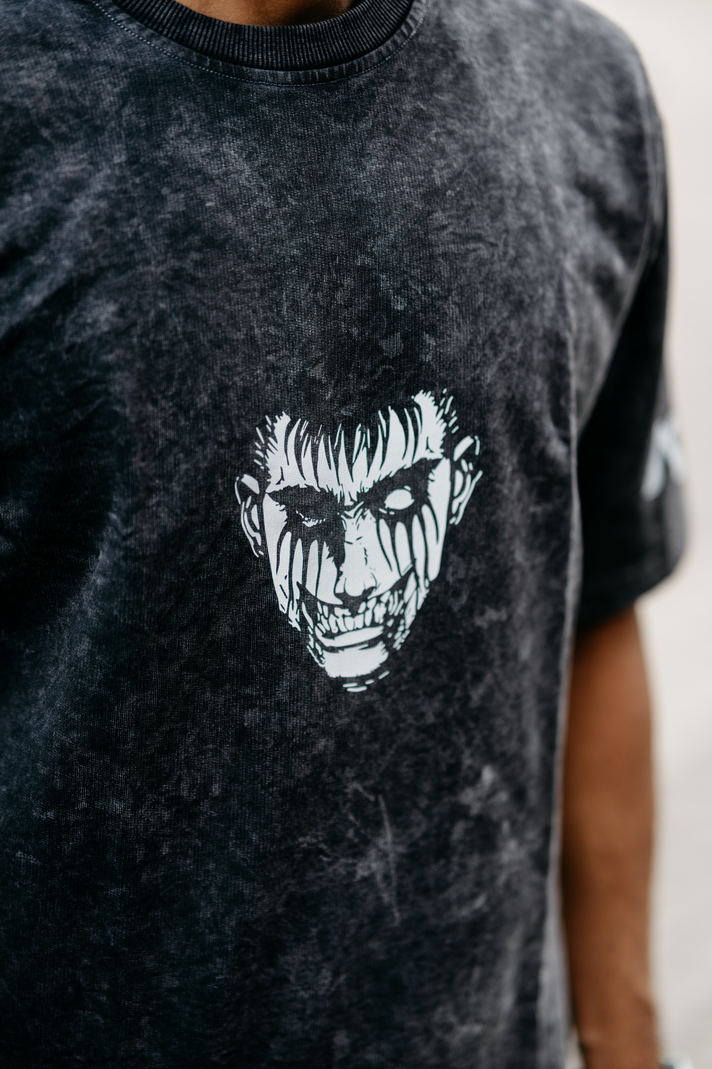 Berserk Guts “The Eclipse” Oversized Acid Washed Tshirt
