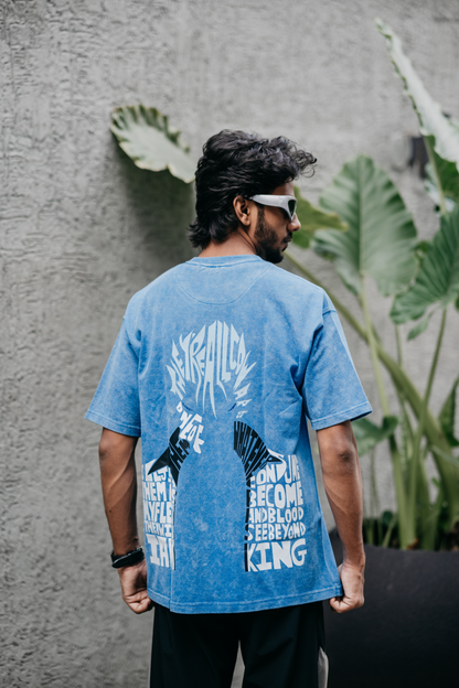 Grimmjow Jaegerjaquez "The King" Acid Washed Oversized Tshirt