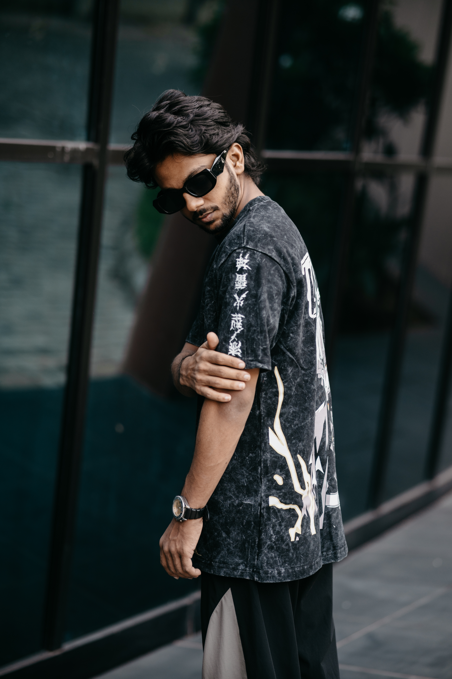 Zenitsu "Locked In" Oversized Acid Washed Tshirt