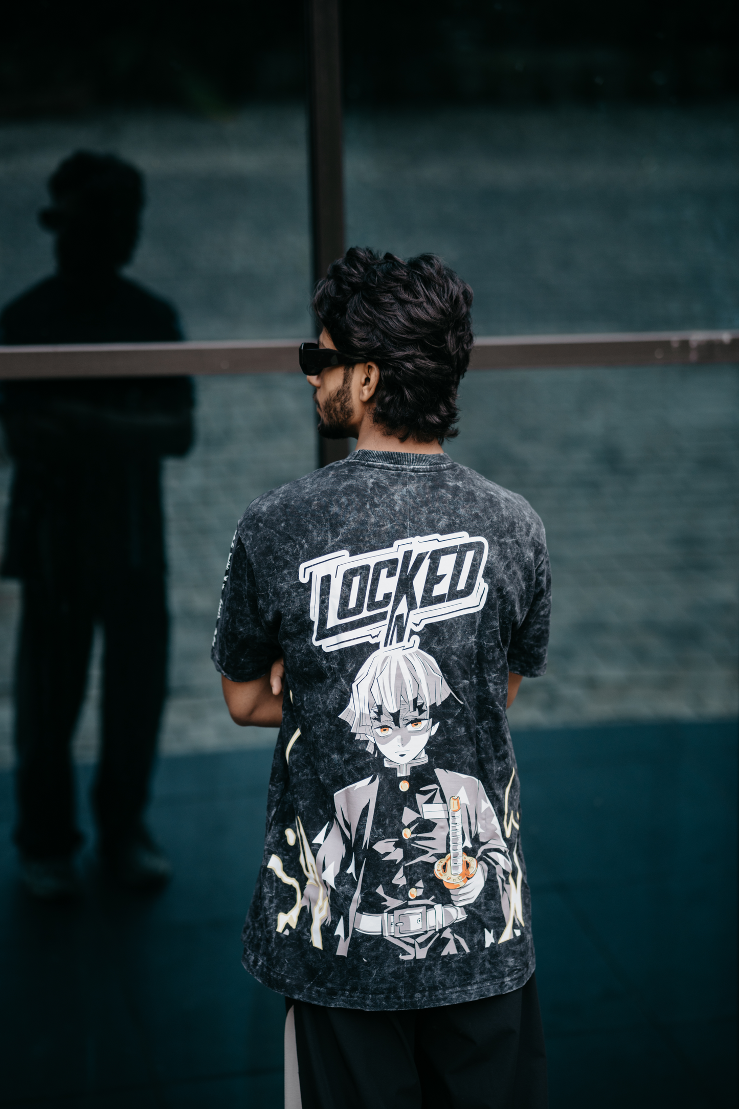 Zenitsu "Locked In" Oversized Acid Washed Tshirt