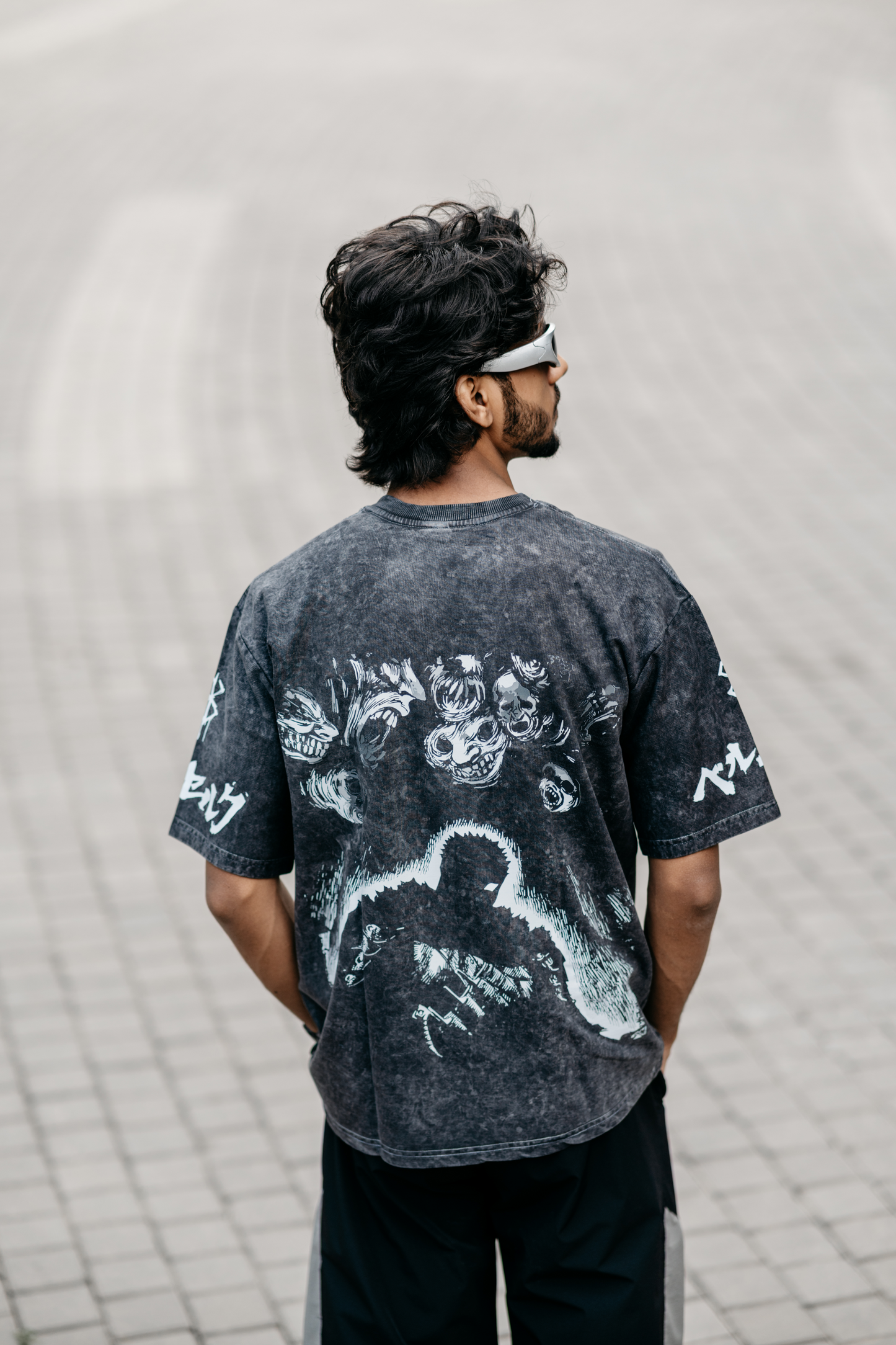 Berserk Guts “The Eclipse” Oversized Acid Washed Tshirt