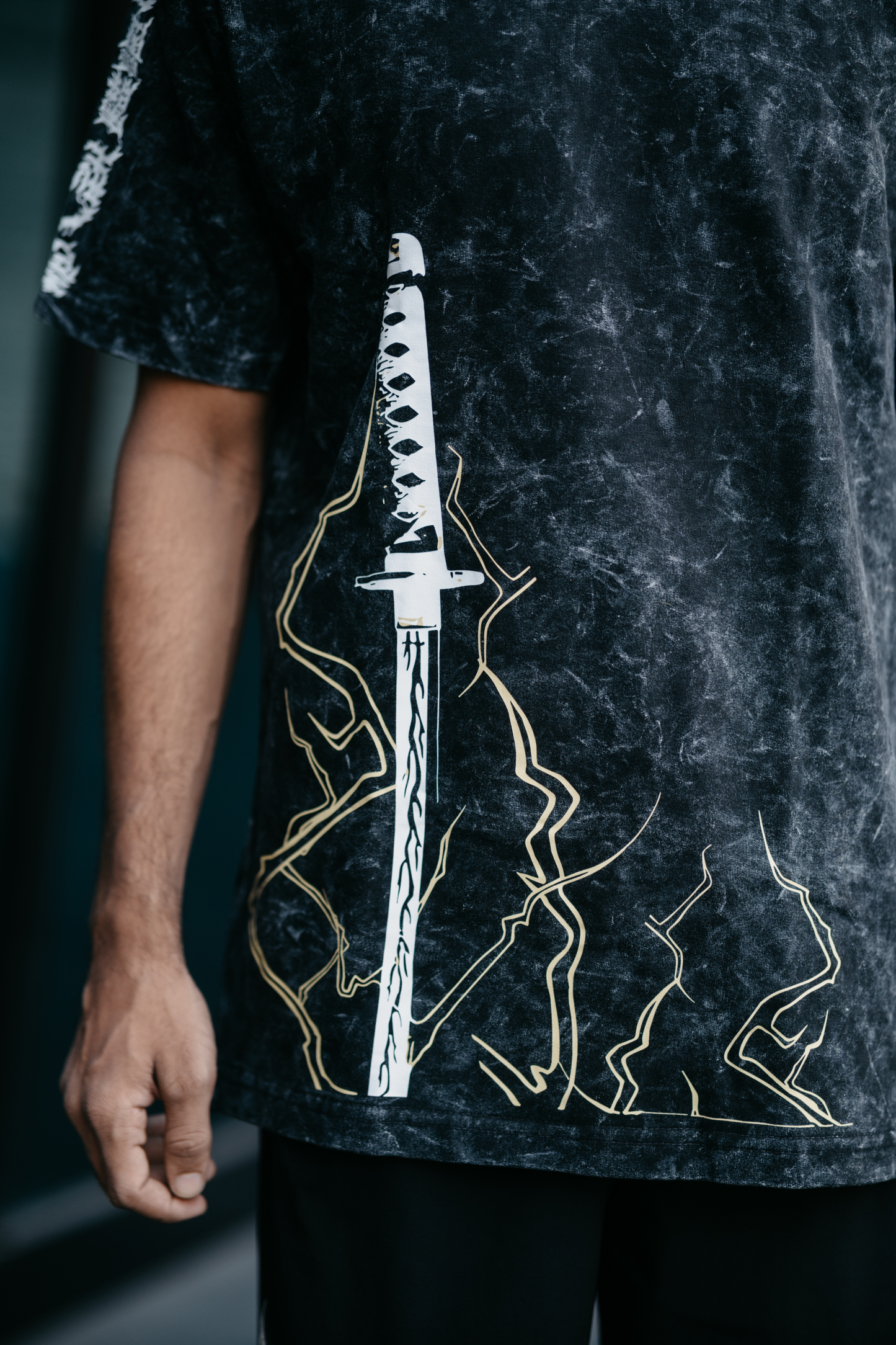 Zenitsu "Locked In" Oversized Acid Washed Tshirt