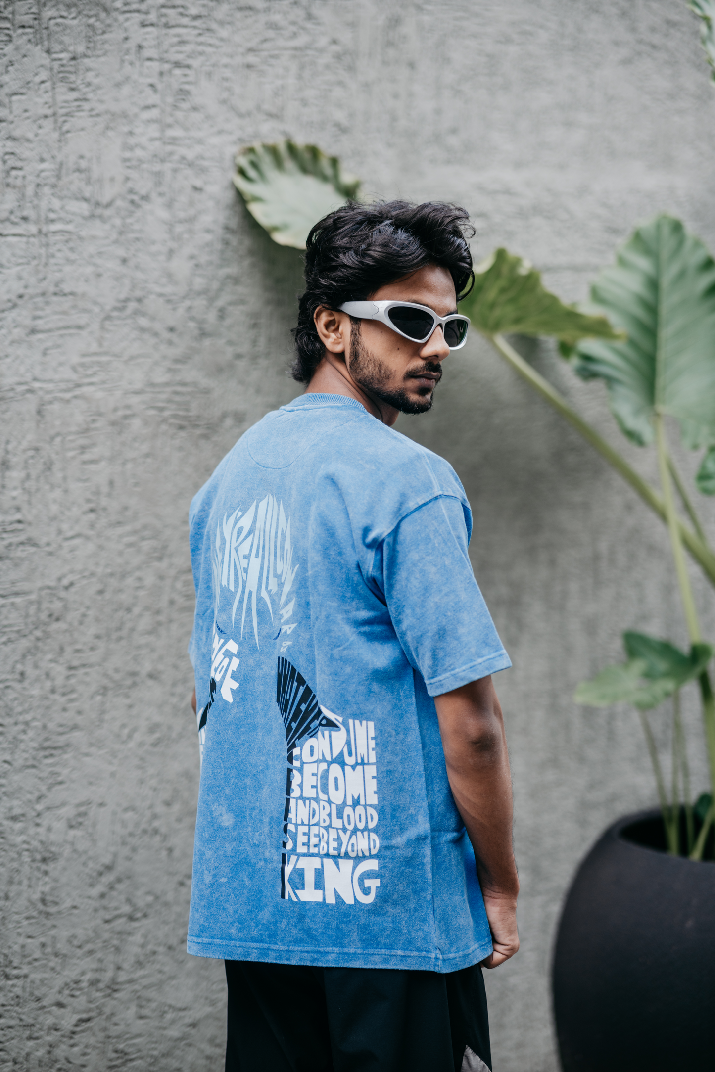 Grimmjow Jaegerjaquez "The King" Acid Washed Oversized Tshirt