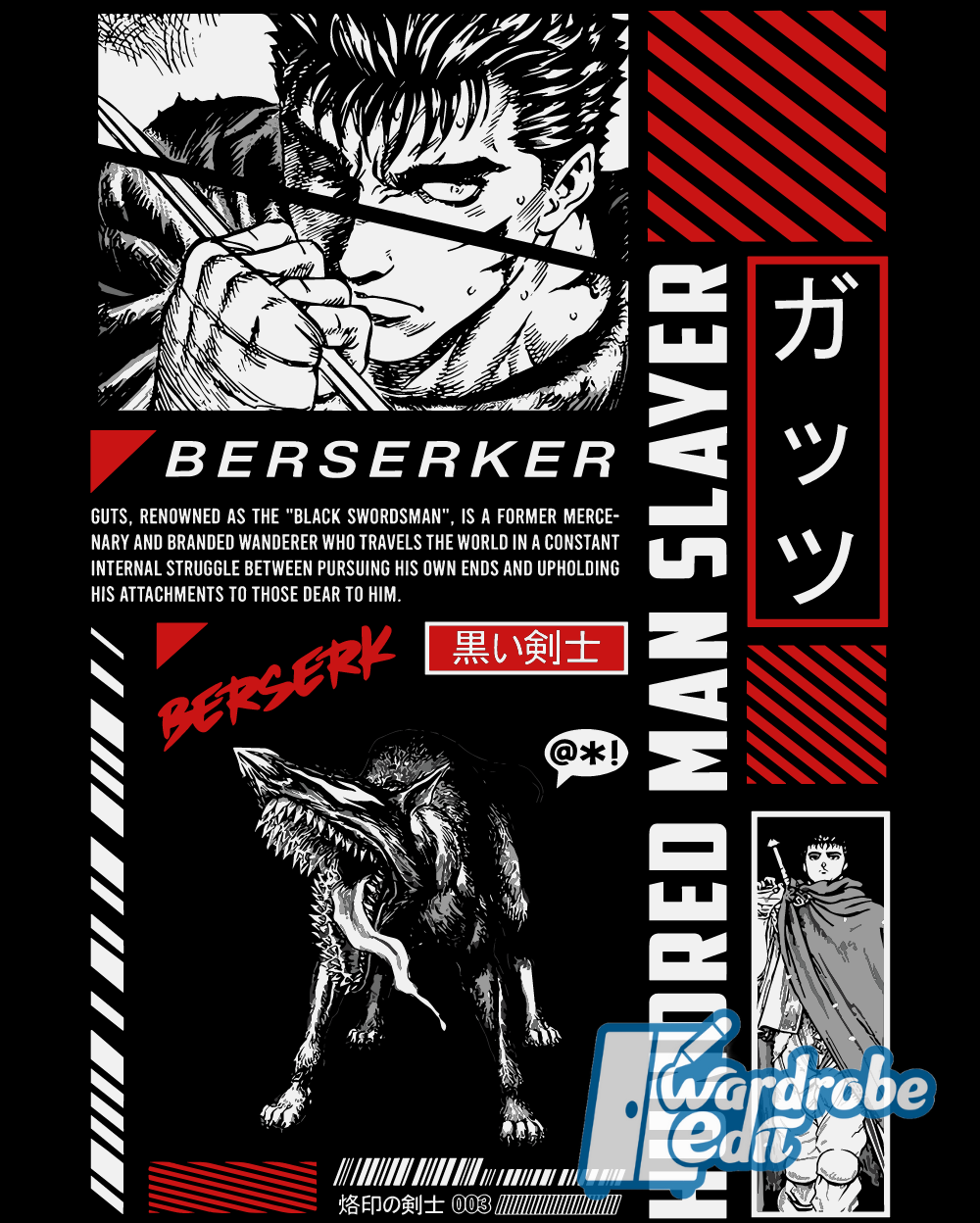 Berserk Guts Oversized Tshirt